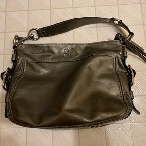 Gunmetal COACH Large Zoe purse